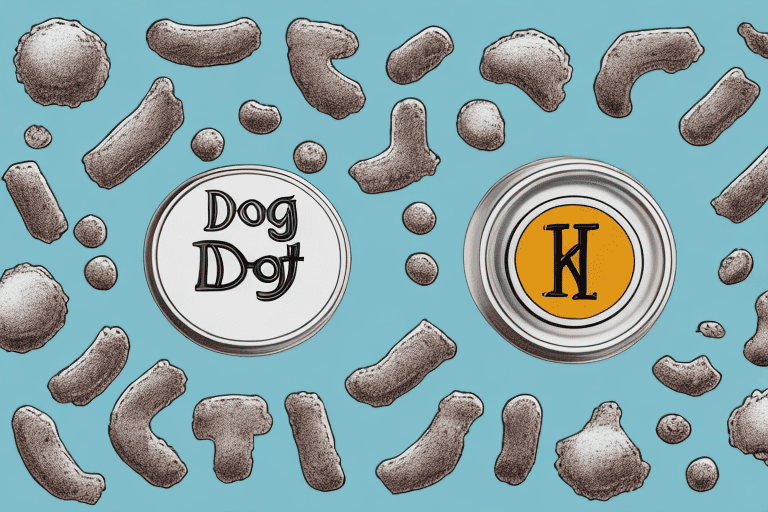 Several different types of dog food (kibble