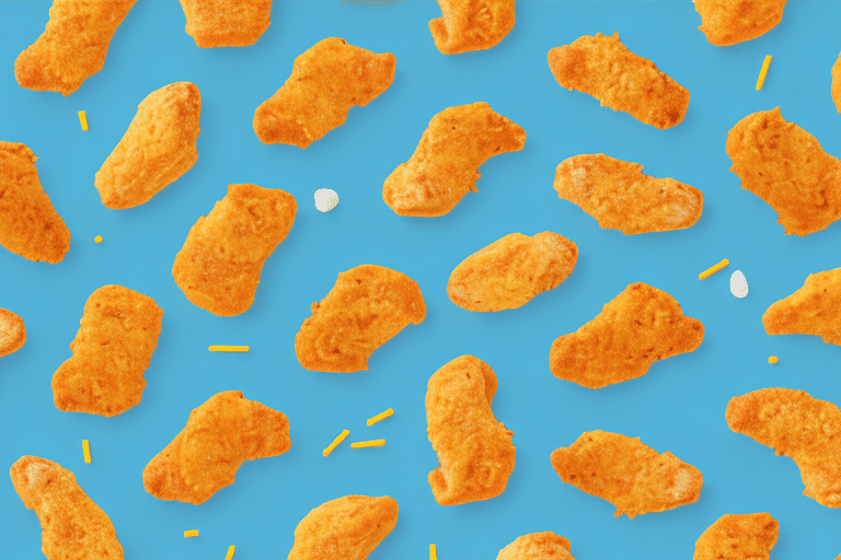 A variety of body type chicken nuggets