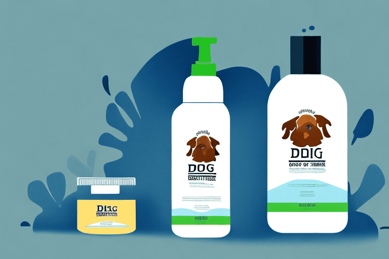 A guinea pig sitting next to a bottle of dog shampoo