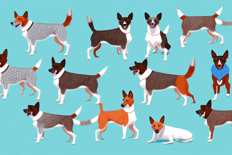 Several different types of heeler dogs