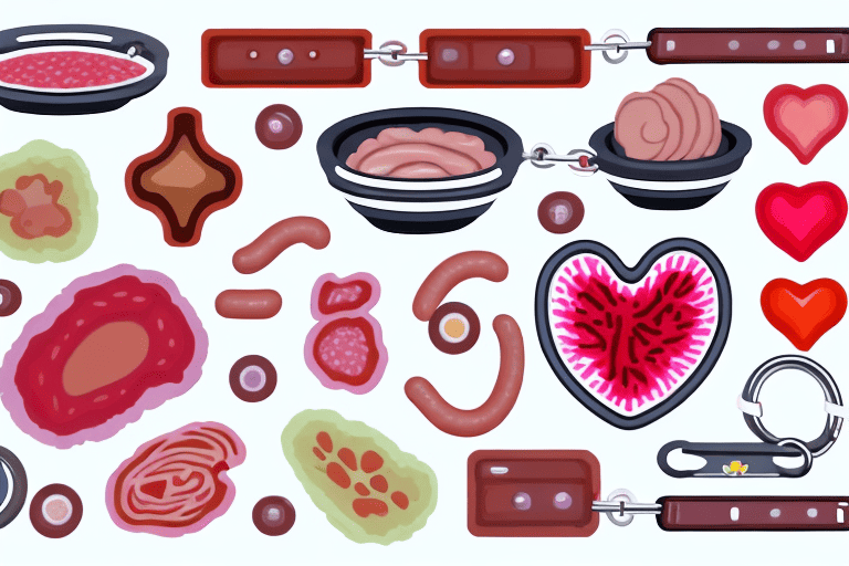 Various types of raw organ meats like liver