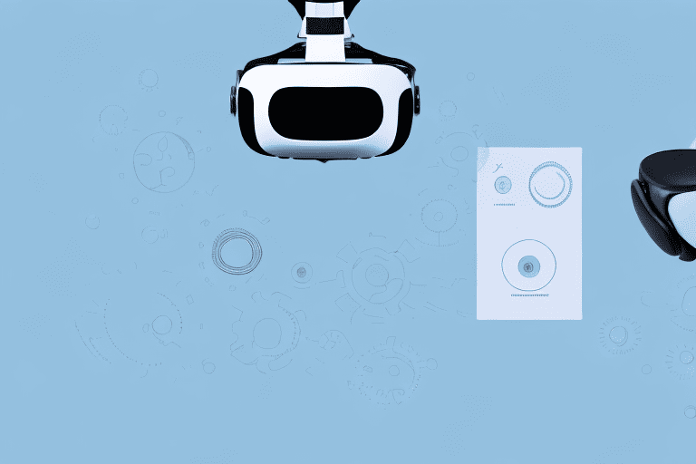 A virtual reality headset and controller