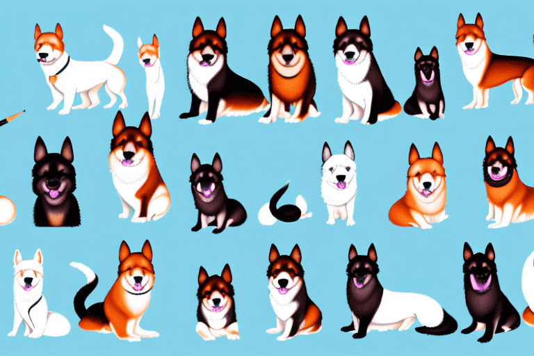 Several distinct types of inu dogs