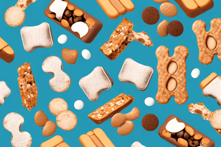 A variety of bark bars dog treats arranged in an appealing manner