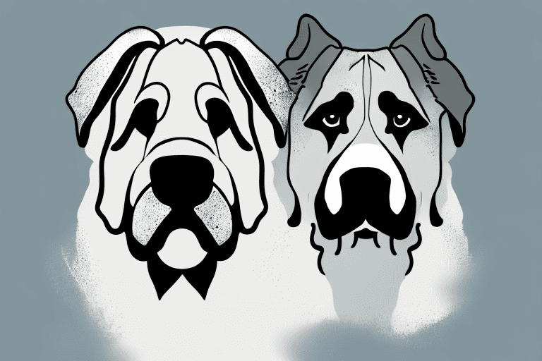 Several different types of large dog breeds