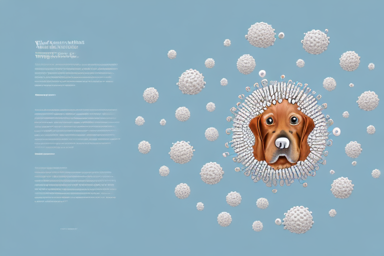 A dog with visible signs of illness (like fatigue or coughing)