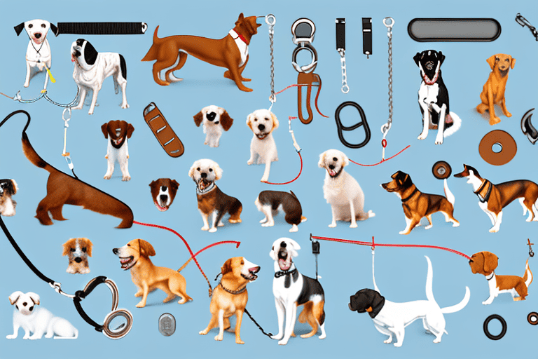 Various types of dog leads