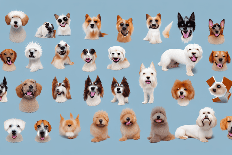 Several different types of dogs