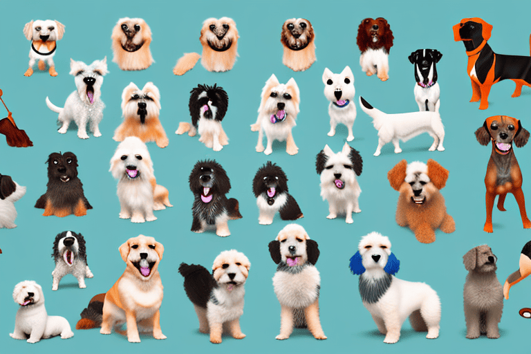 Various breeds of dogs