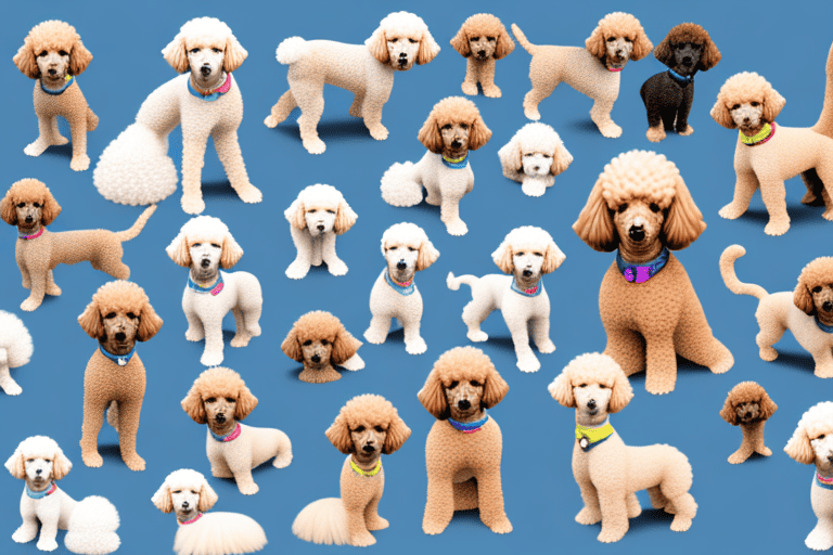 Several different types of poodles