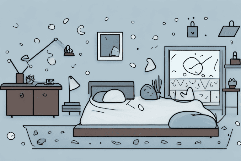 A cozy bedroom scene at night