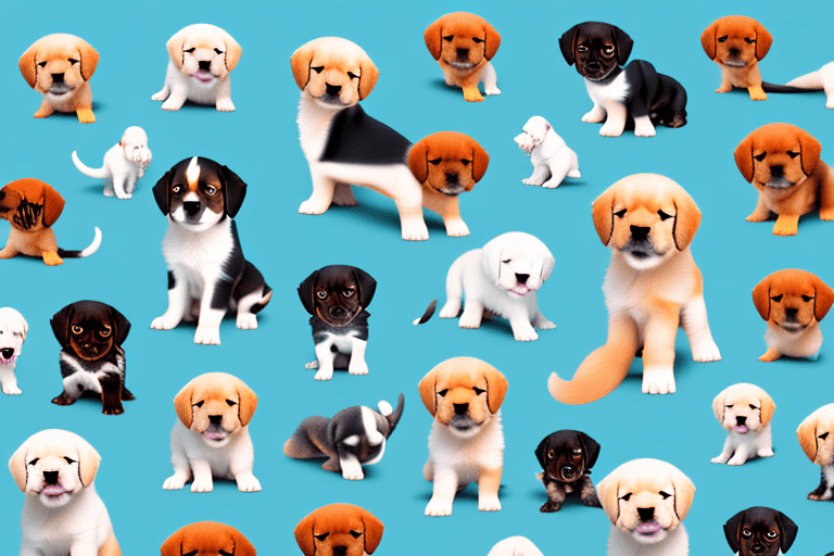 Several different types of puppies