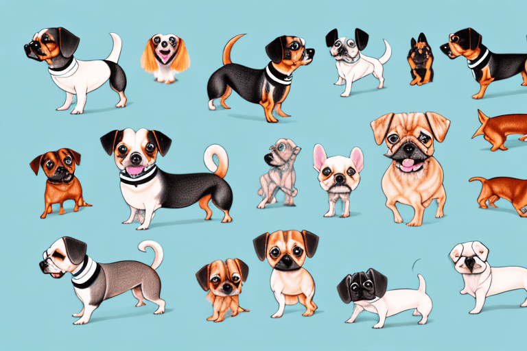 Several different breeds of small dogs