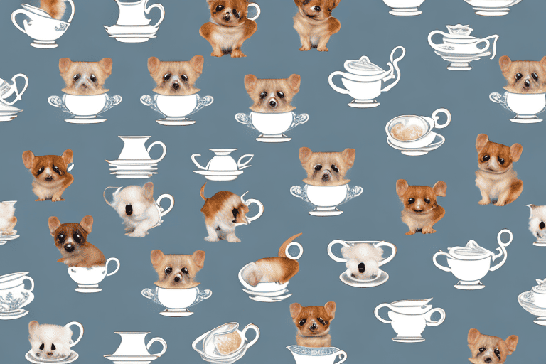 Several different types of teacup dogs