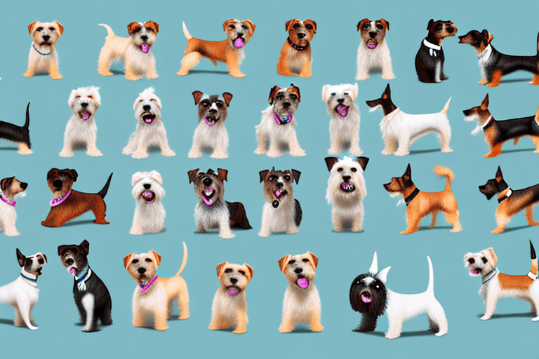 Several different types of terrier dog breeds