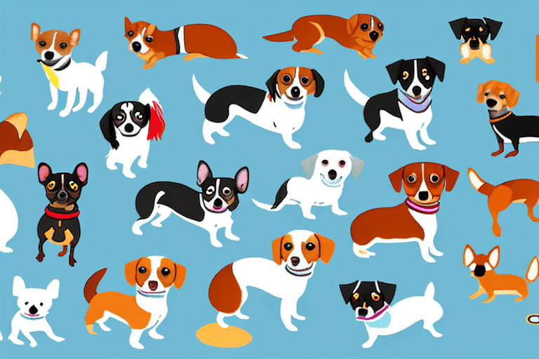 Several different types of tiny dogs