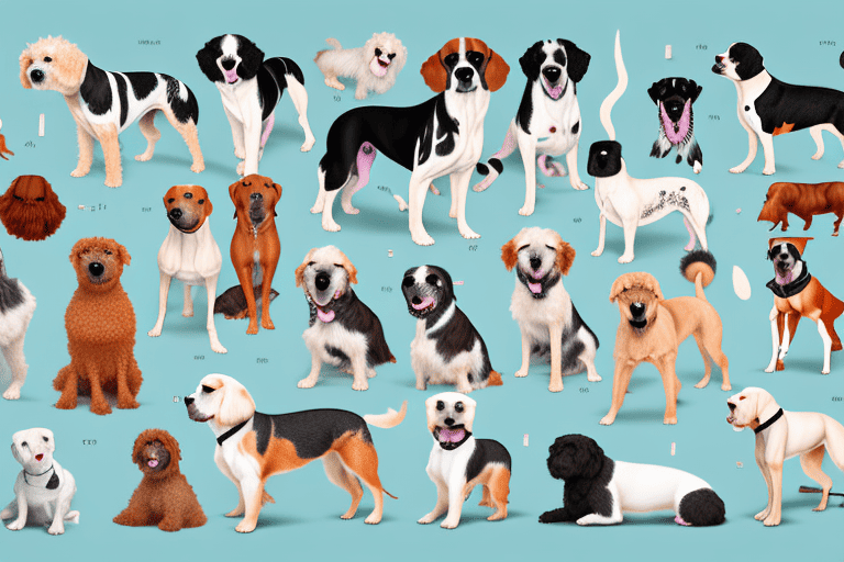 Several different breeds of dogs