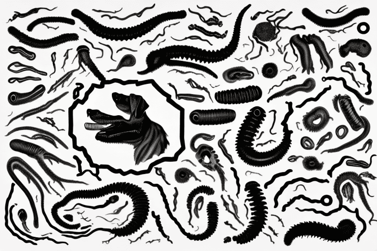 Several different types of worms