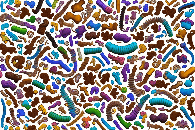 Several types of worms commonly found in dog poop