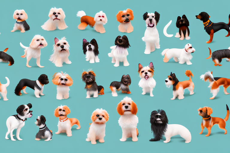 Various small dog breeds