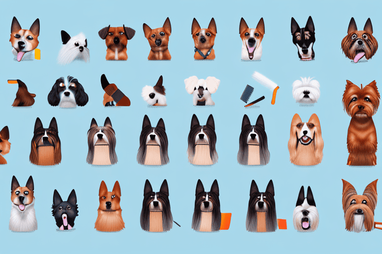 Various dog breeds showcasing different coat types