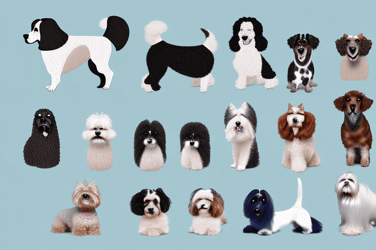 Various breeds of dogs showcasing their unique hair types