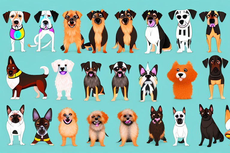 Various types of dogs from different breeds around the world