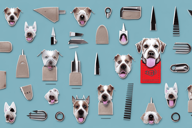 A pair of guillotine-type dog nail clippers