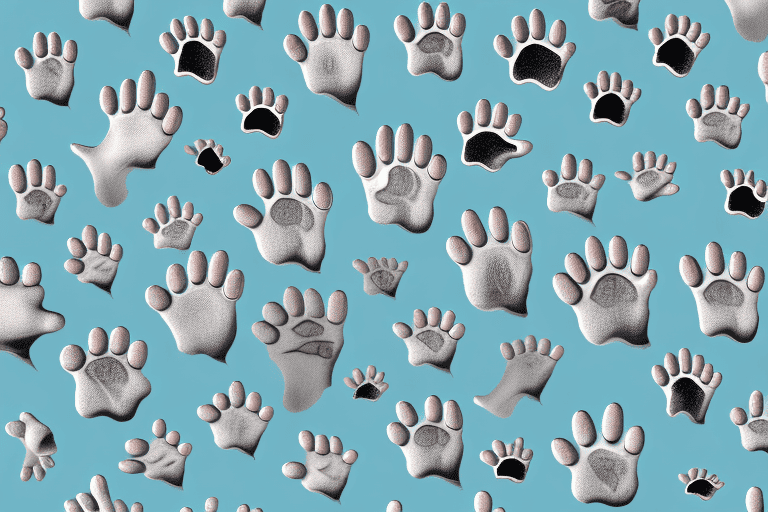 Several different types of dog paws