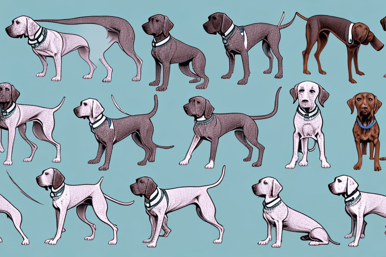 Various types of pointer dogs