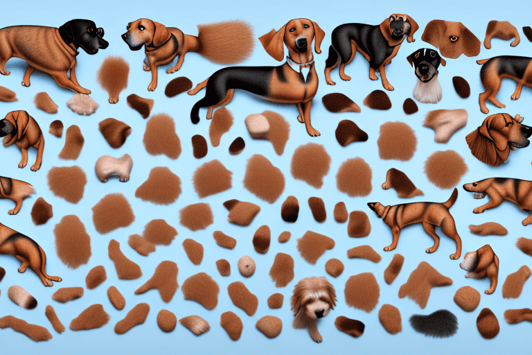 Various types of dog skin tumors on different parts of a dog's body